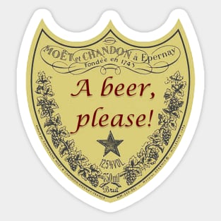 A beer, please! Sticker